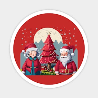 Mr & Mrs Claus Magnet